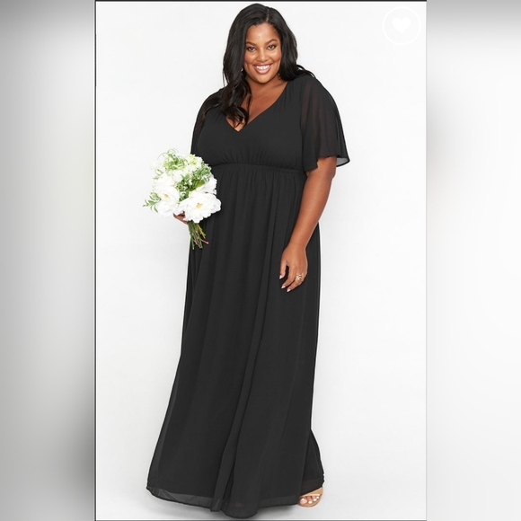 Show Me Your MuMu Dresses & Skirts - Show Me Your Mumu Emily Empire Maxi Dress Black Chiffon NWT Size 3X